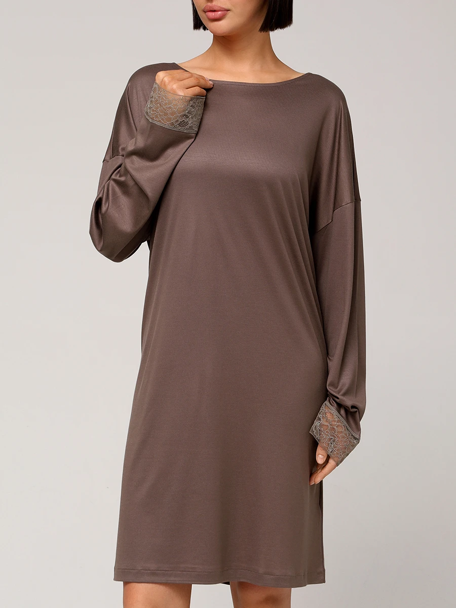 

Сорочка из модала, Коричневый, 900-55012/792