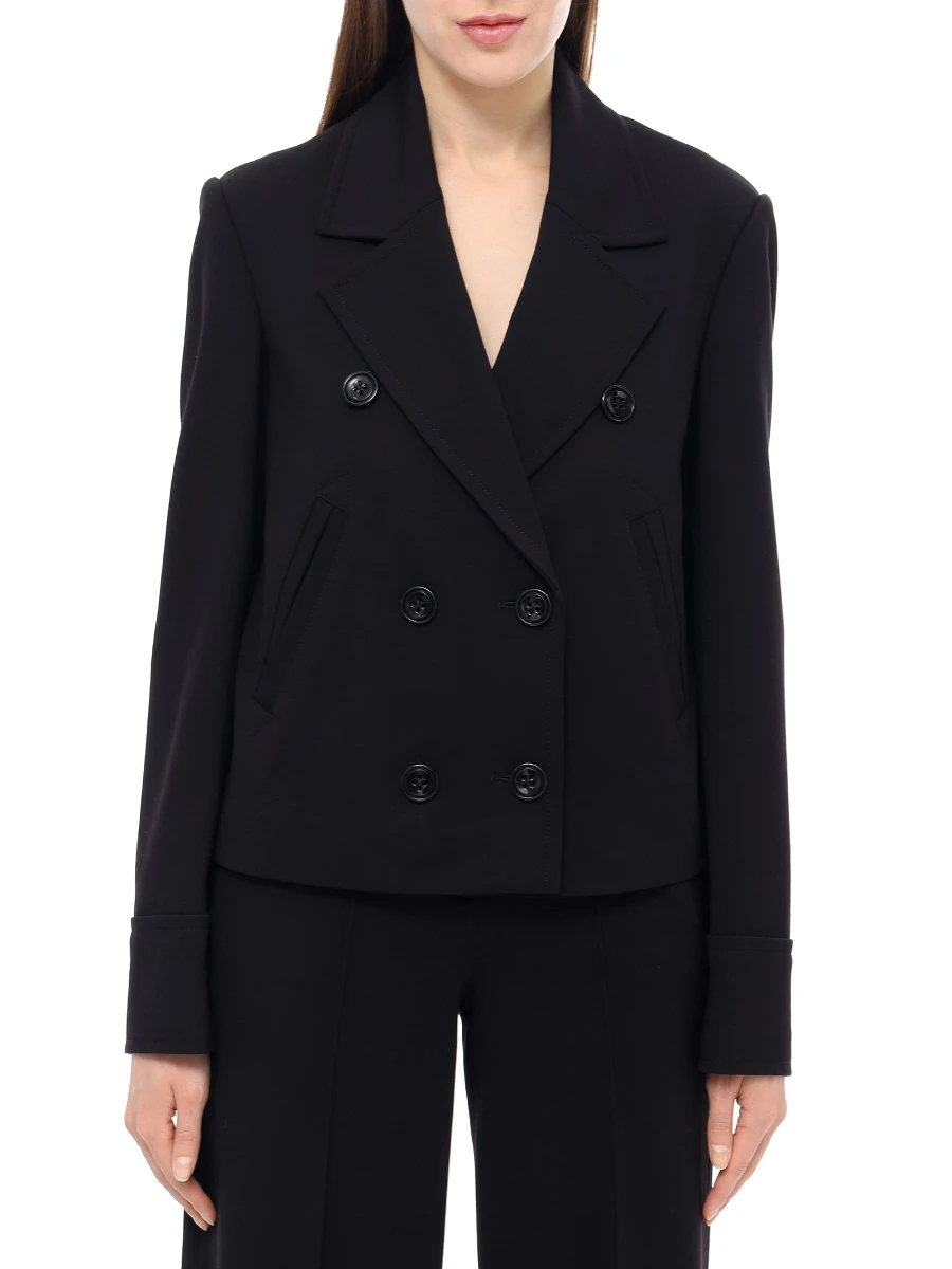 Жакет из вискозы DOROTHEE SCHUMACHER 848012 / 999 Черный  Фото 4