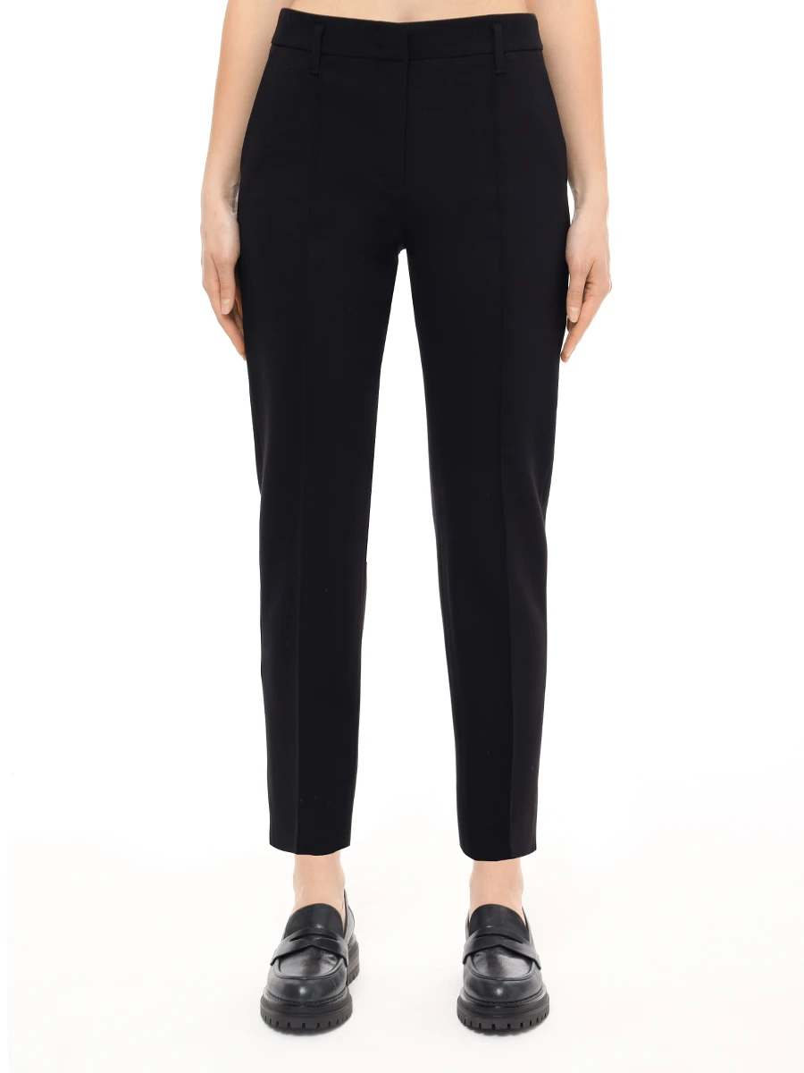 Брюки из вискозы DOROTHEE SCHUMACHER 048003/999 Черный  Фото 4