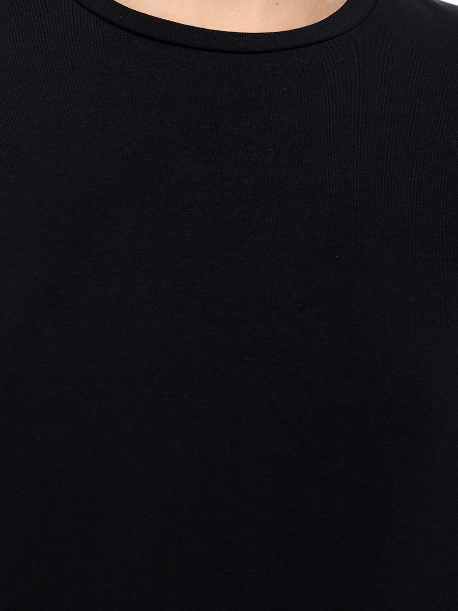 Футболка хлопковая DOROTHEE SCHUMACHER 028304 / 999 Черный  Фото 5