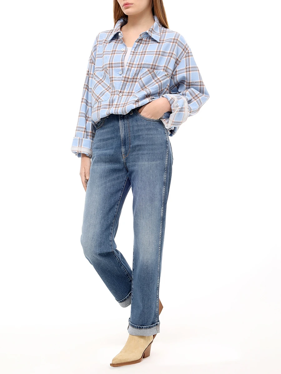 Джинсы хлопковые 3X1 31-W43040-DC03RG Деним  Фото 2