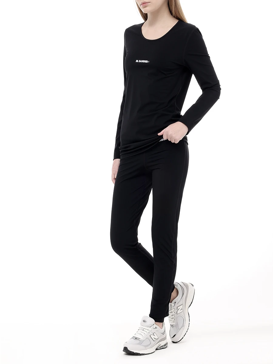 Футболка однотонная JIL SANDER J40GC0019 J20031 001 Черный  Фото 2