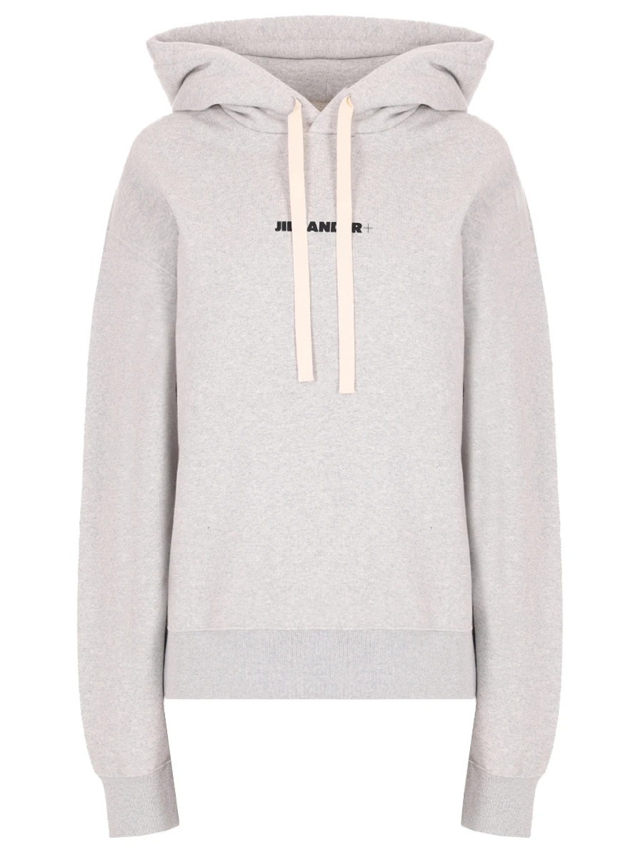 Худи хлопковое JIL SANDER J40GU0002 J20010 052 Серый 