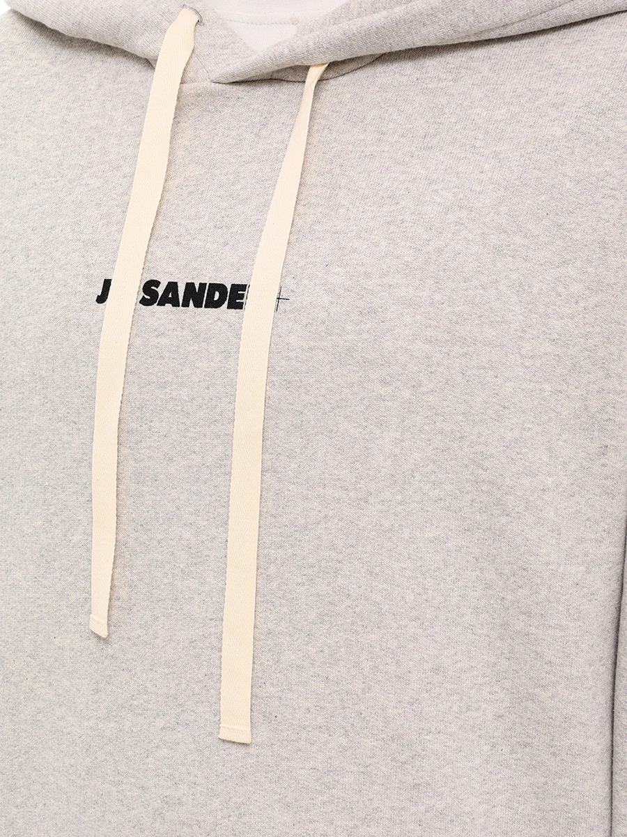 Худи хлопковое JIL SANDER J40GU0002 J20010 052 Серый  Фото 5