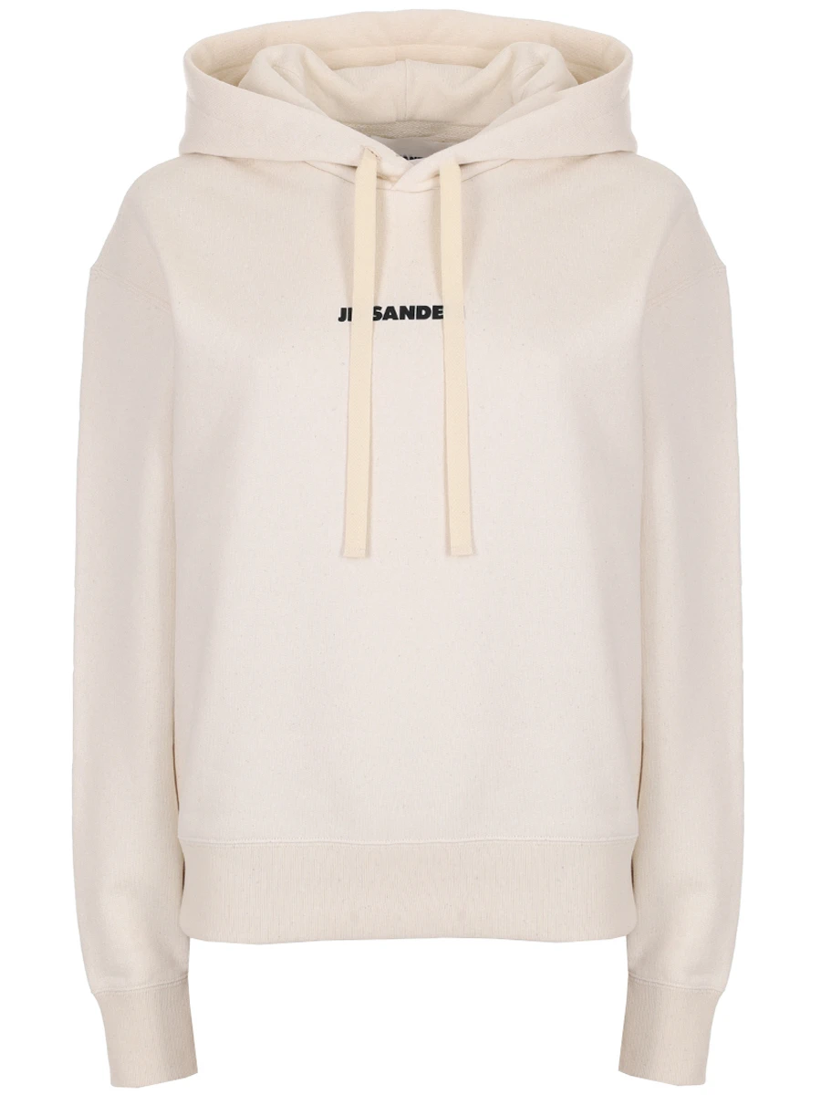 Худи хлопковое JIL SANDER J40GU0002 J20010 279 Кремовый 