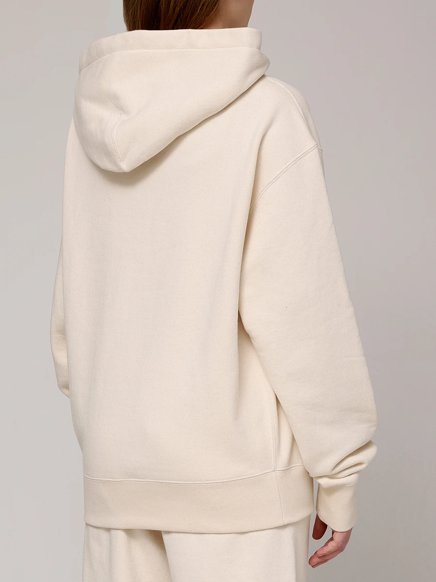 Худи хлопковое JIL SANDER J40GU0002 J20010 279 Кремовый  Фото 3