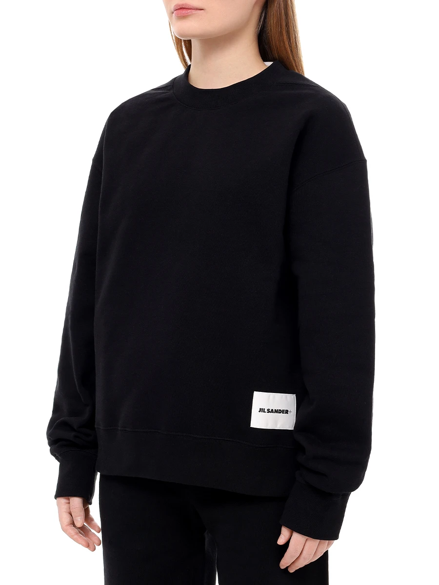 Толстовка хлопковая JIL SANDER J40GU0102 J20039 001 Черный  Фото 4
