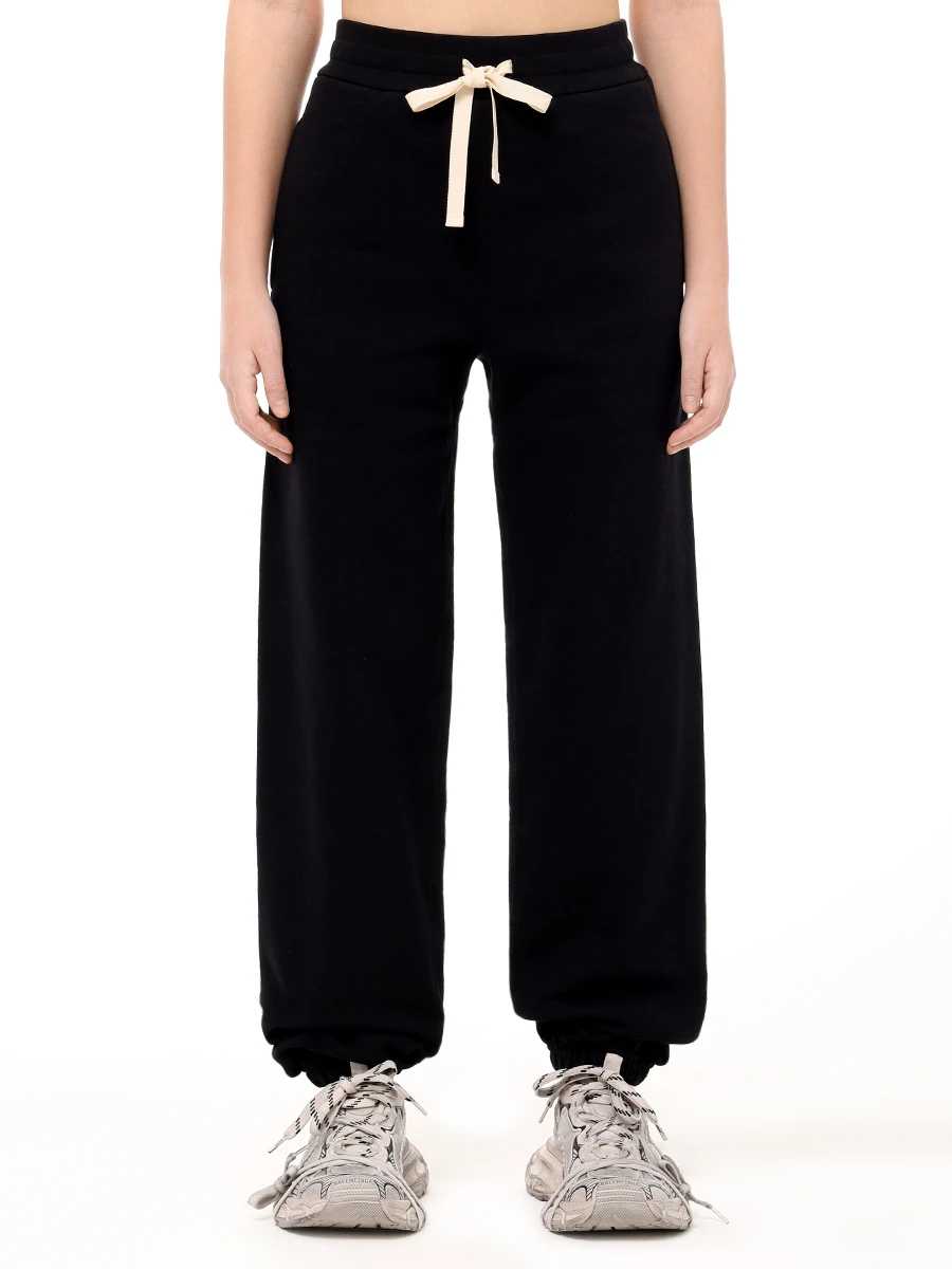 Брюки хлопковые JIL SANDER J40KA0130 J20039 001 Черный  Фото 4
