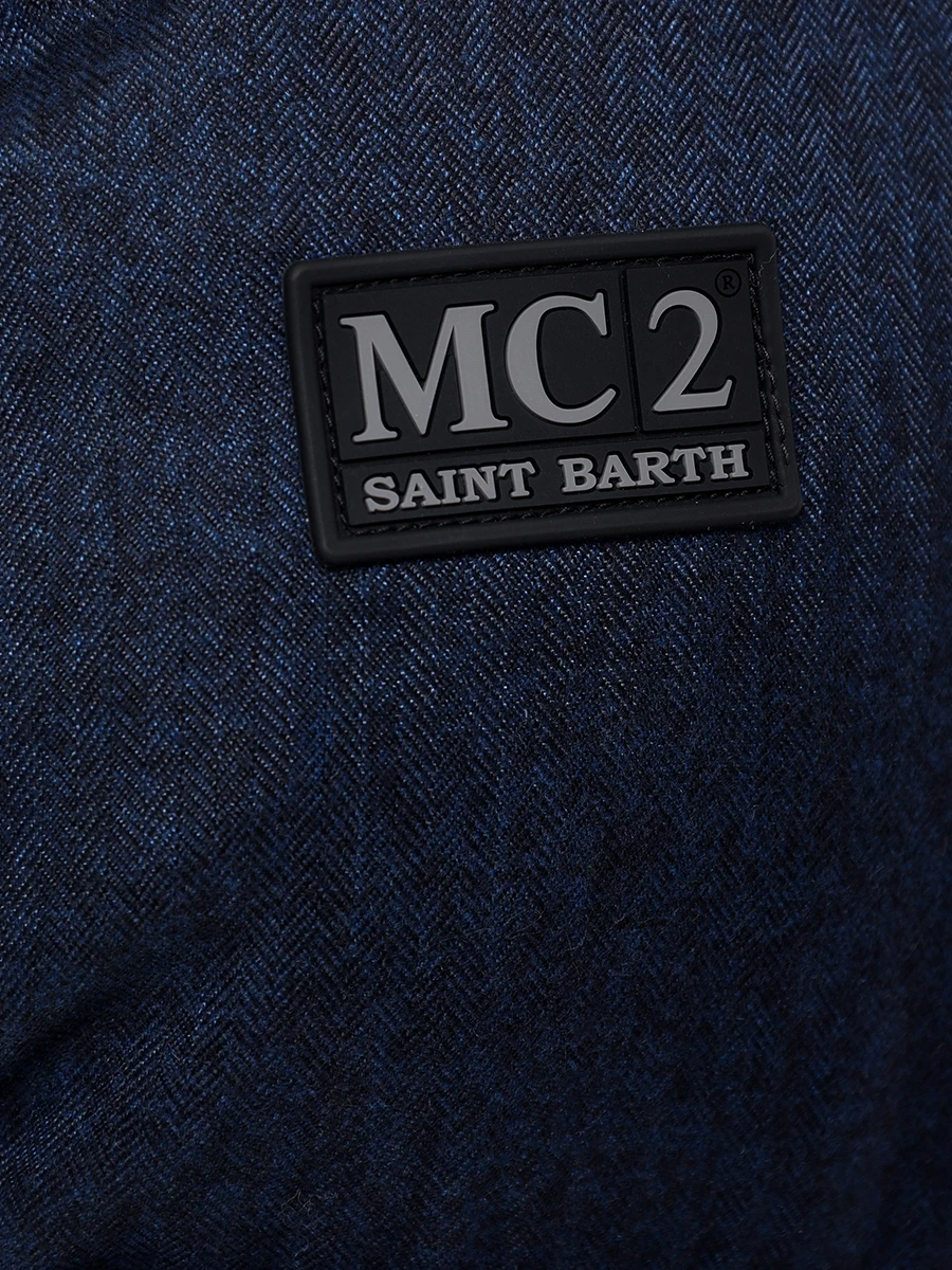 Куртка стеганая MC2 SAINT BARTH MAIER - FLANNEL 61 BLUE NAVY Синий  Фото 6