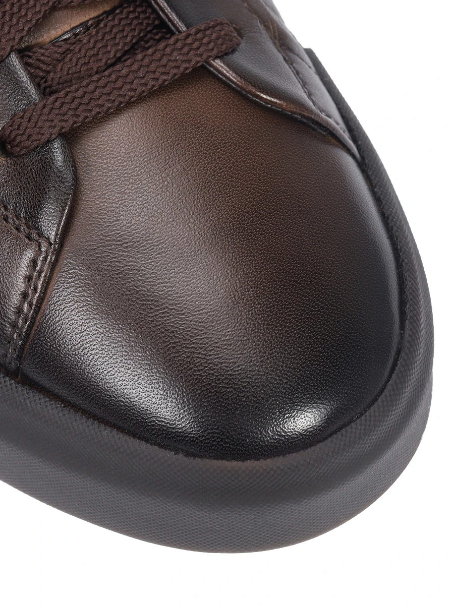 Кеды кожаные на меху SANTONI MBGG22018SMOPGONT50 Коричневый  Фото 5