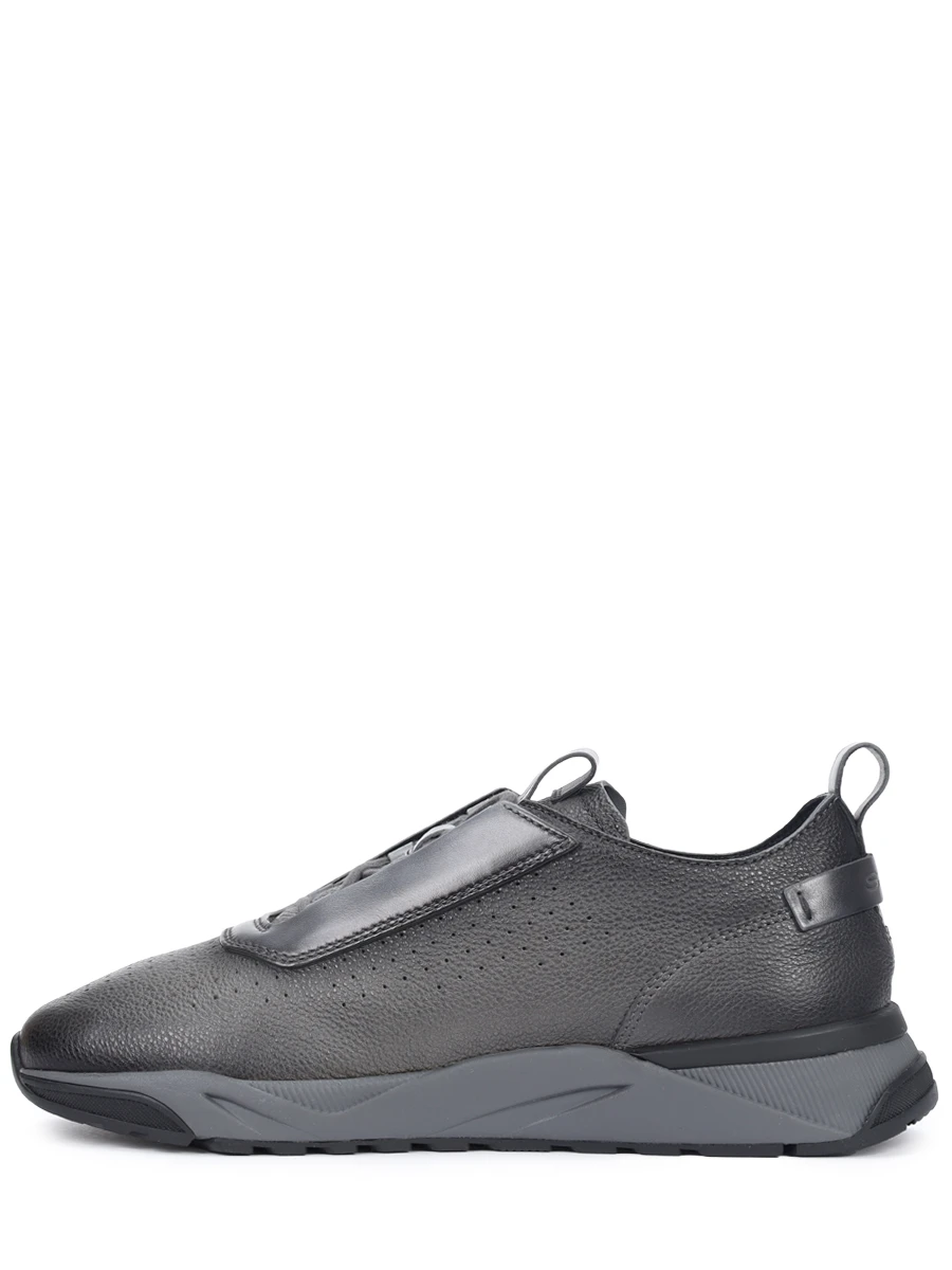 Кроссовки кожаные на меху SANTONI MBIG21783ANEPDYEG60 Серый  Фото 3