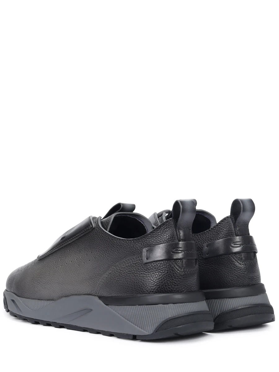 Кроссовки кожаные на меху SANTONI MBIG21783ANEPDYEG60 Серый  Фото 4