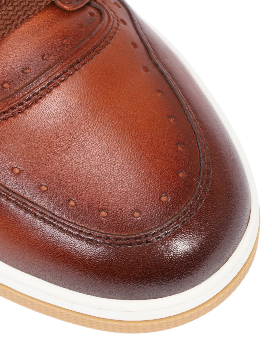 Кеды кожаные на меху SANTONI MBSG22015BAMPGHVM30 Коричневый  Фото 5