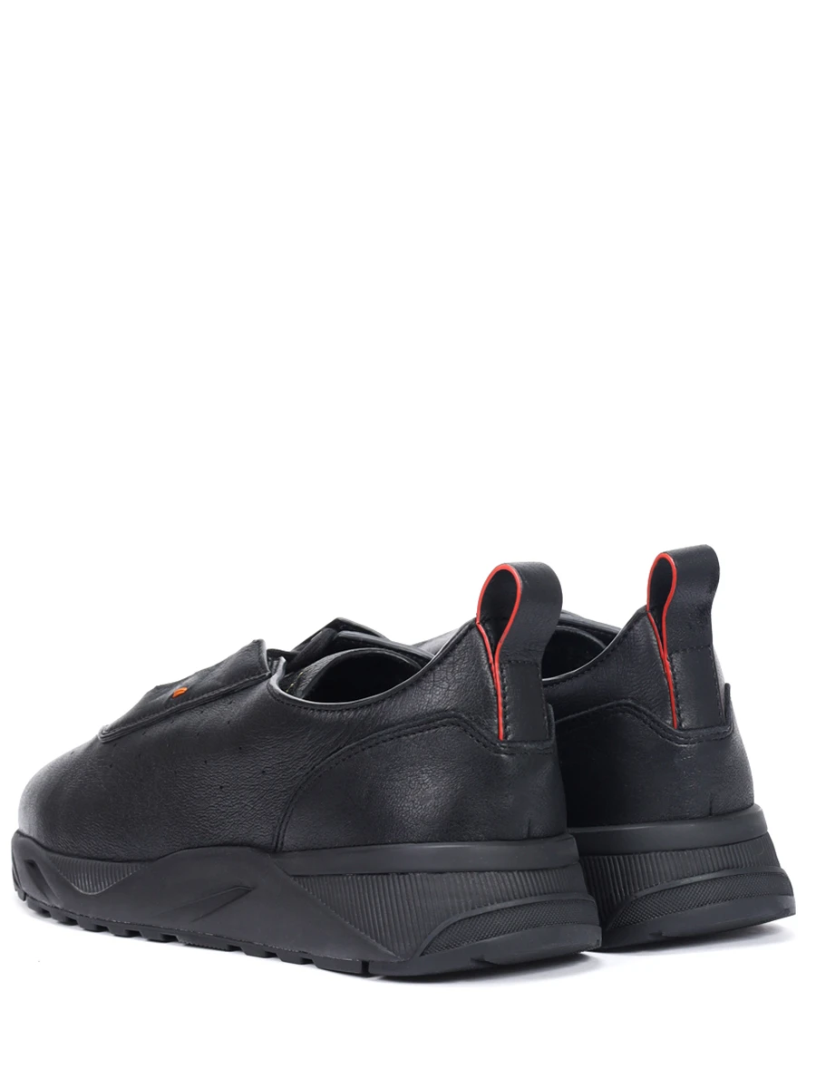Кроссовки кожаные на меху SANTONI MBIG22032NERPAUAN01 Черный  Фото 4