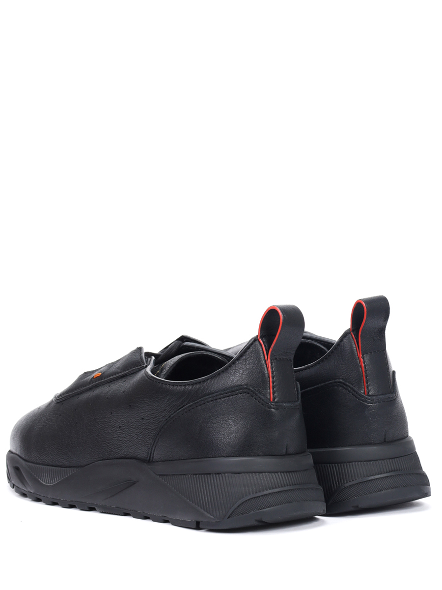 Кроссовки кожаные на меху SANTONI MBIG22032NERPAUAN01 Черный  Фото 4