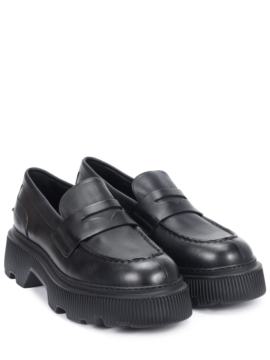 фото Лоферы кожаные santoni