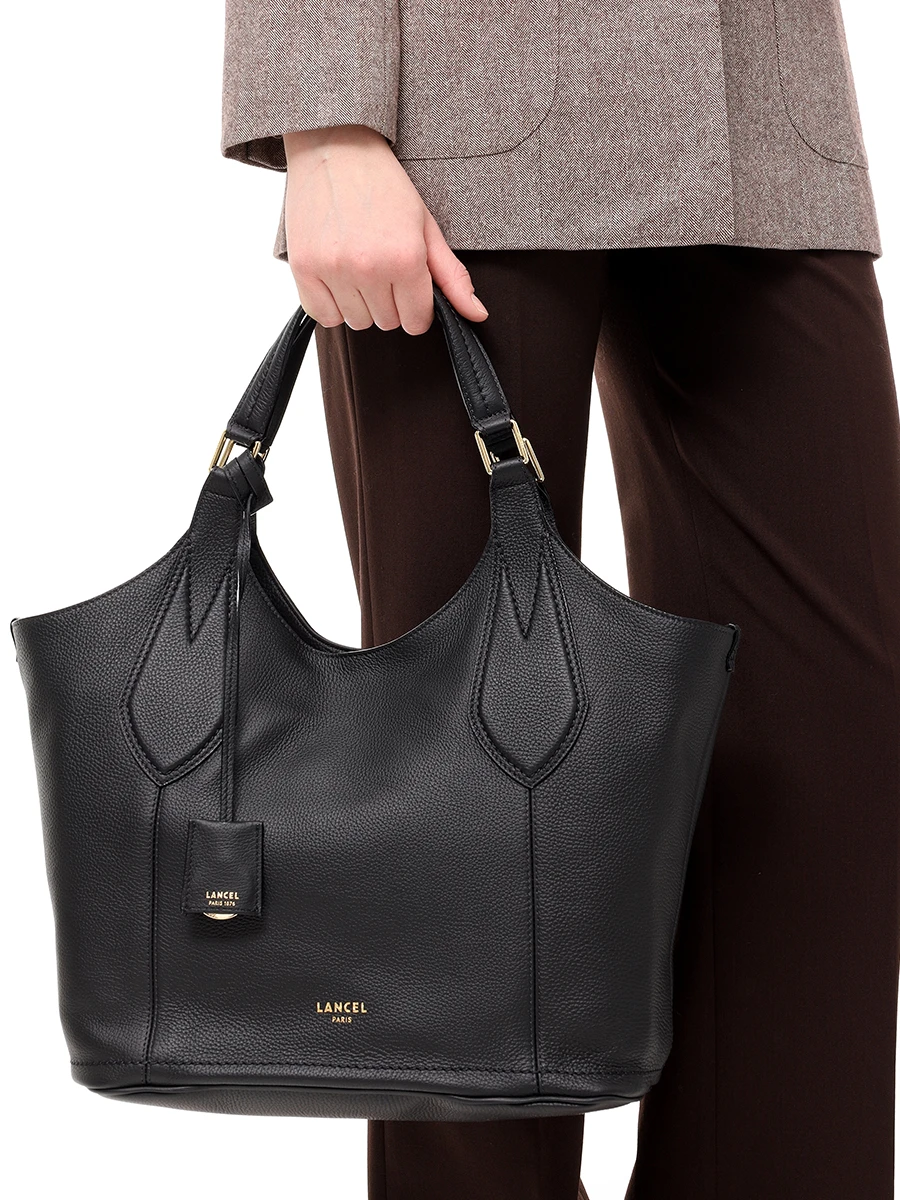 Сумка кожаная LANCEL A13235 10 Черный  Фото 2
