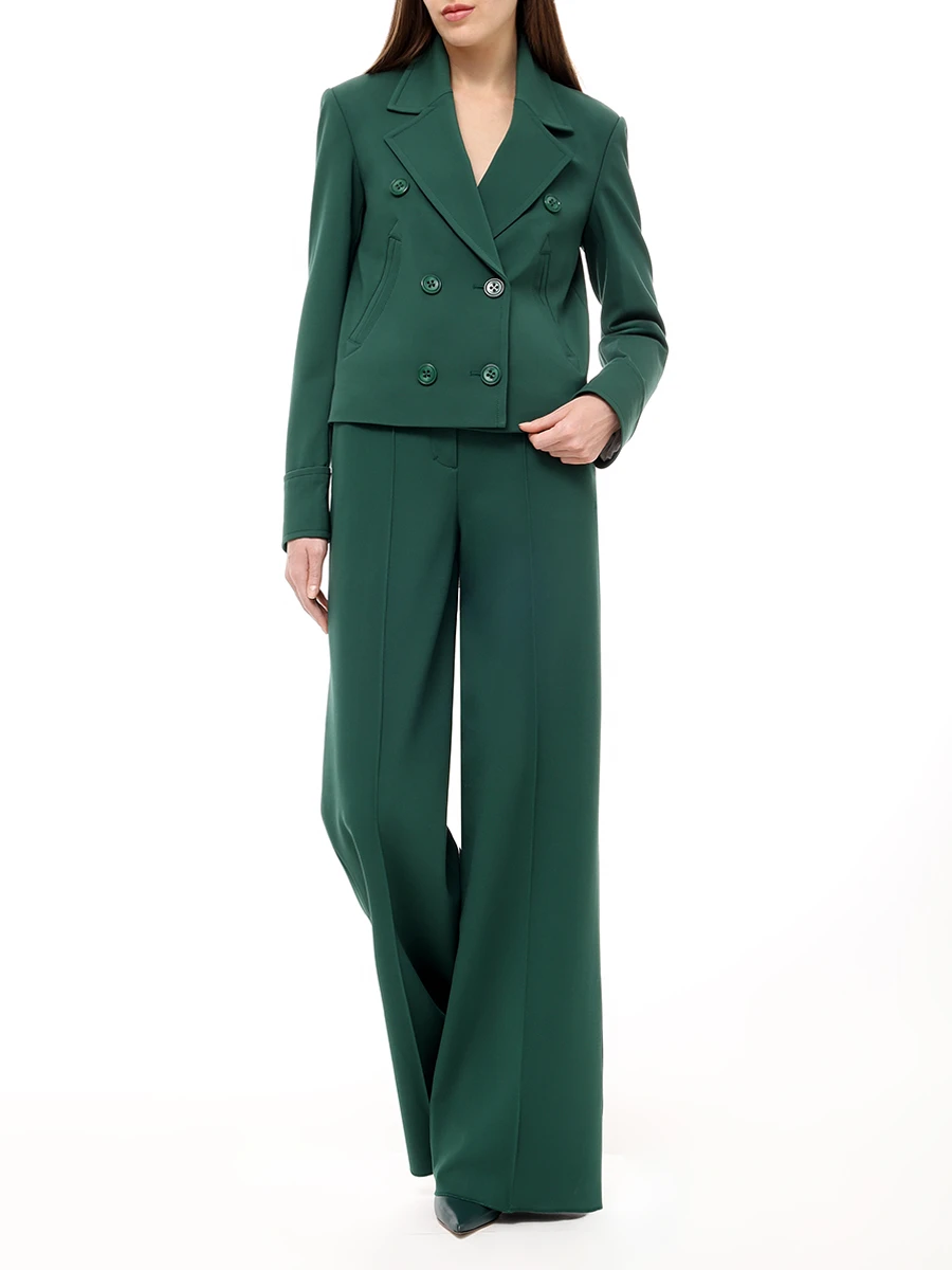 Костюм из вискозы DOROTHEE SCHUMACHER 848012/848003 567 Зеленый  Фото 2
