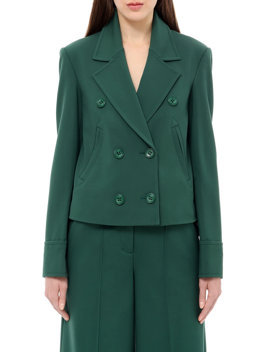 Костюм из вискозы DOROTHEE SCHUMACHER 848012/848003 567 Зеленый  Фото 4