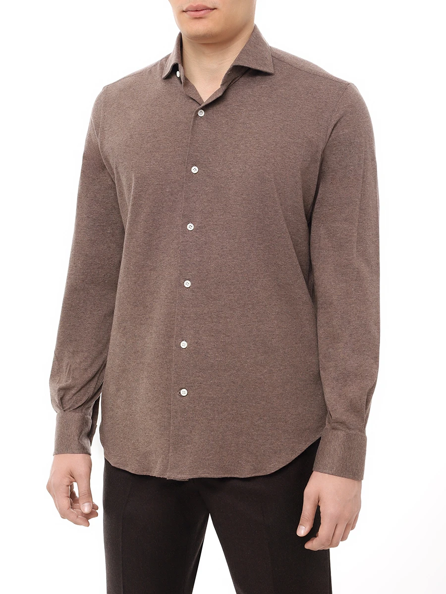 Рубашка Regular Fit хлопковая MARIA SANTANGELO 25-3363-6 Коричневый  Фото 4