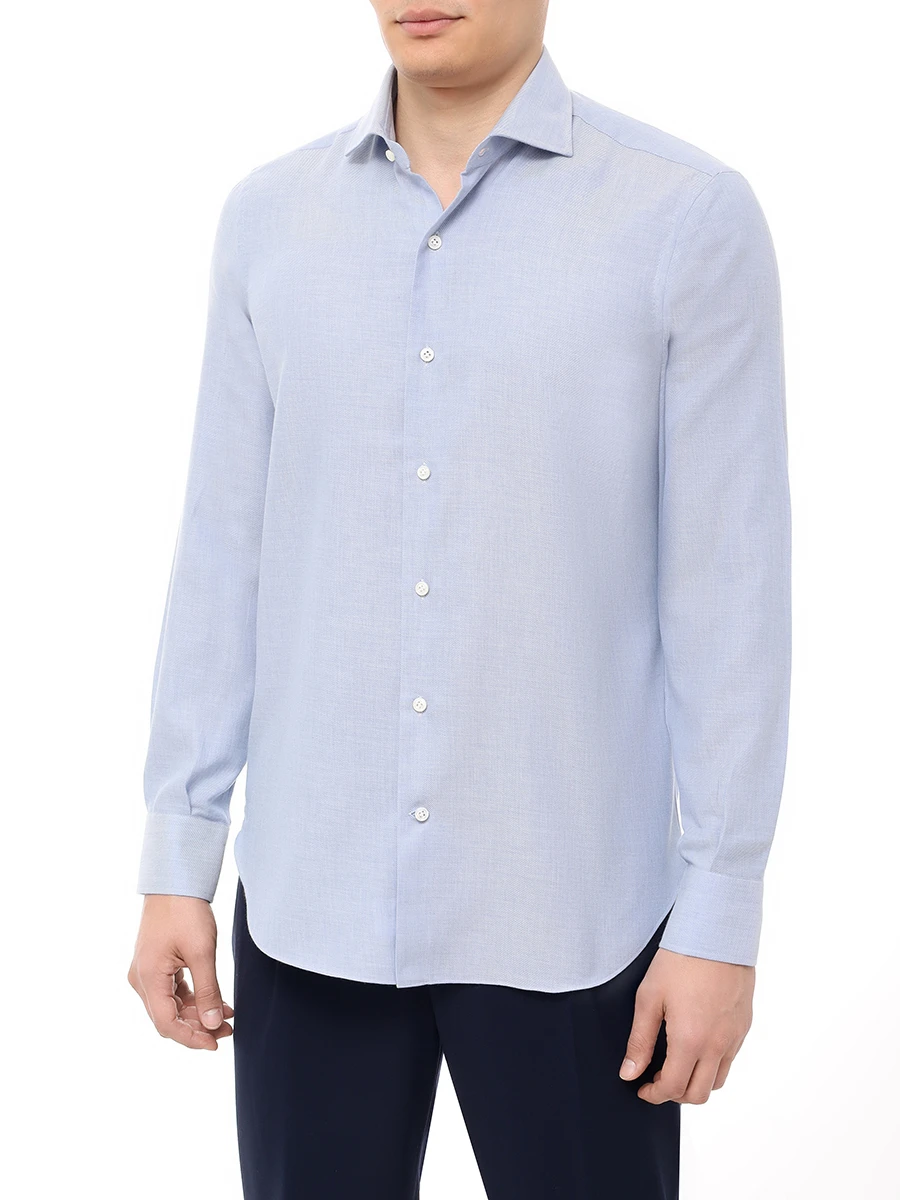 Рубашка Regular Fit хлопковая MARIA SANTANGELO F356924-11 Голубой  Фото 4