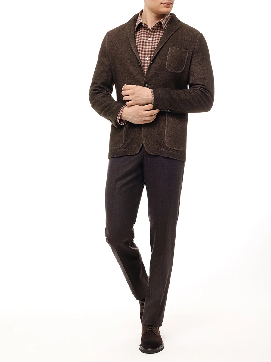 Рубашка Regular Fit хлопковая MARIA SANTANGELO 23-3360-2 Коричневый  Фото 2