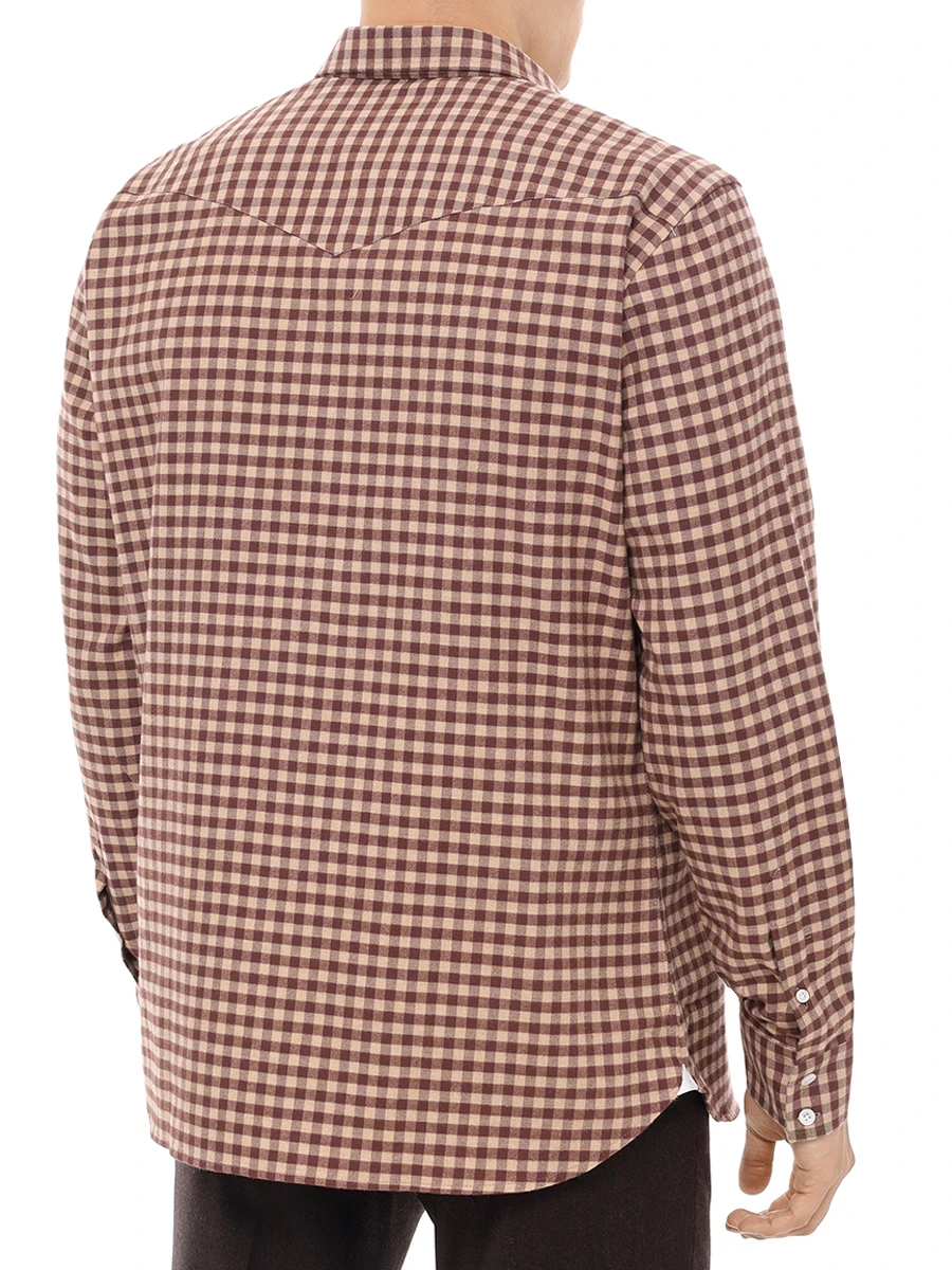 Рубашка Regular Fit хлопковая MARIA SANTANGELO 23-3360-2 Коричневый  Фото 3