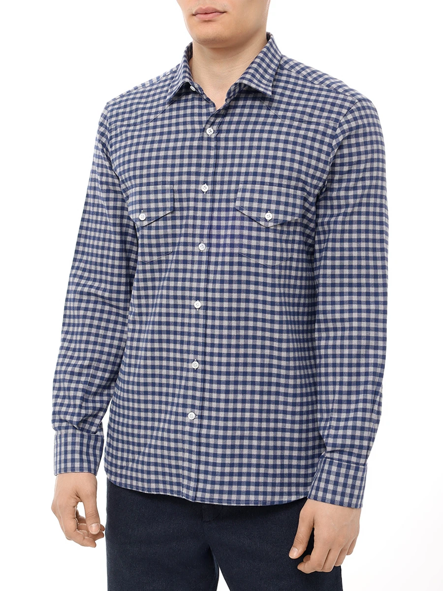 Рубашка Regular Fit хлопковая MARIA SANTANGELO 23-3360-6 Синий  Фото 4