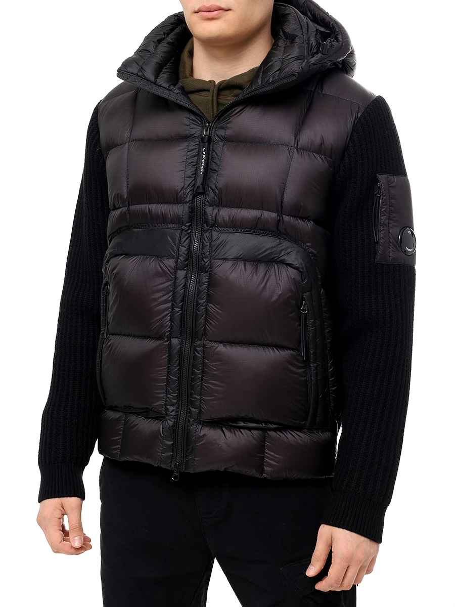 Куртка комбинированная CP COMPANY 17CMKN163A006390M/999 Черный  Фото 4