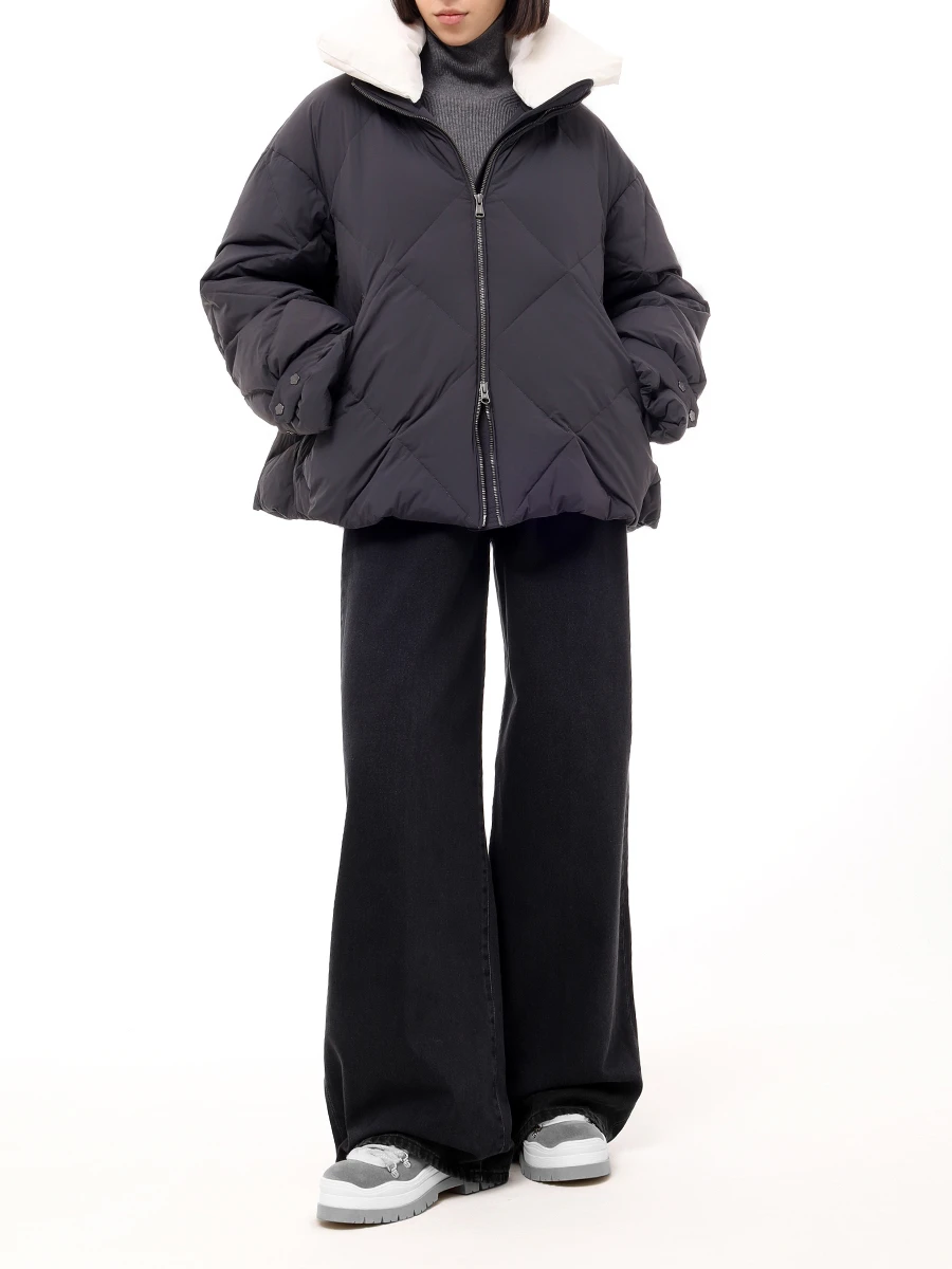 Пуховик стеганый NAUMI 1223SW-1021-A201 Серый  Фото 2