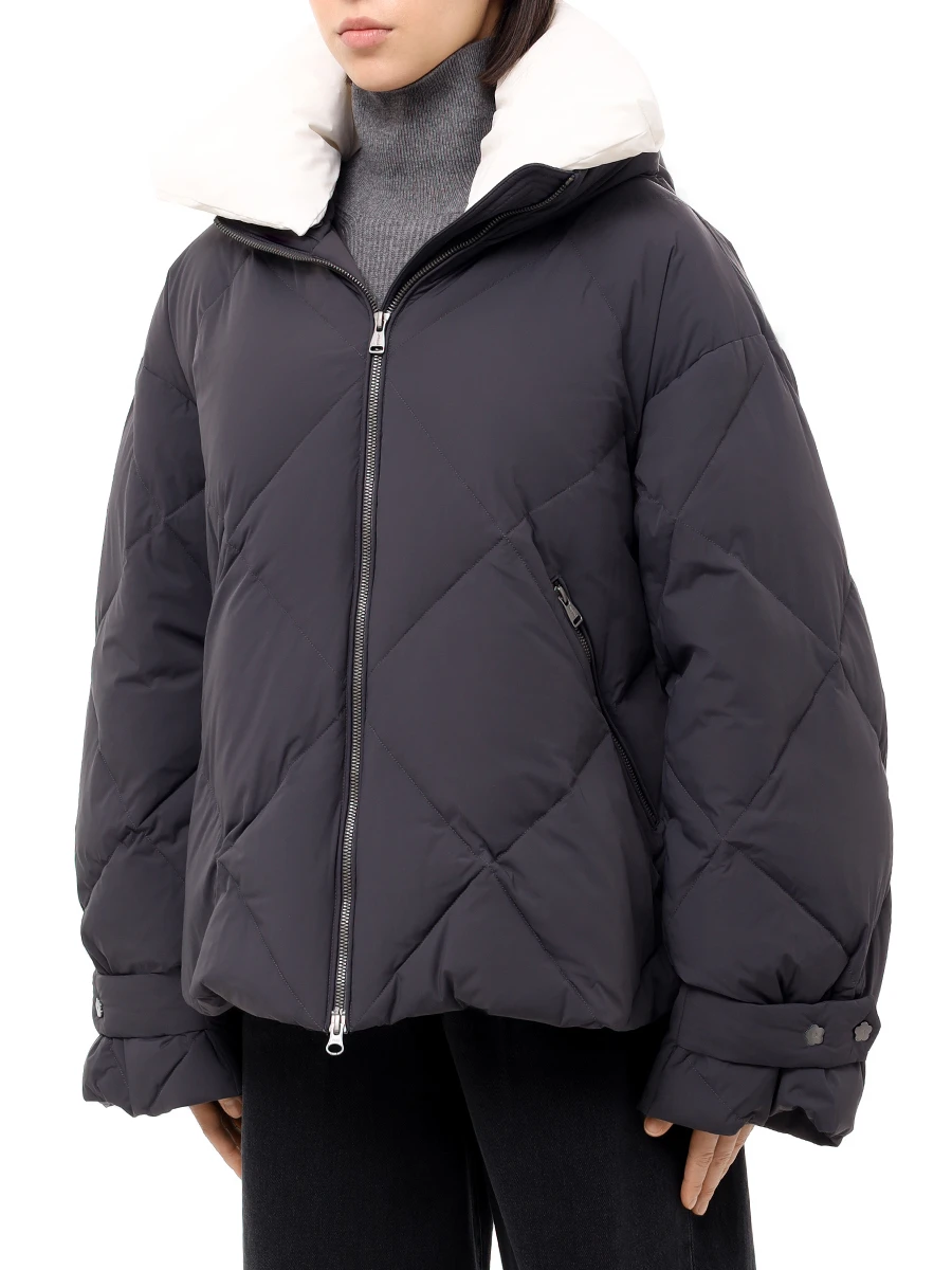 Пуховик стеганый NAUMI 1223SW-1021-A201 Серый  Фото 4