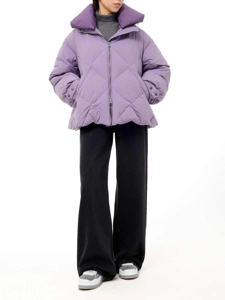 Пуховик стеганый NAUMI 1223SW-1021-A307 Фиолетовый  Фото 2