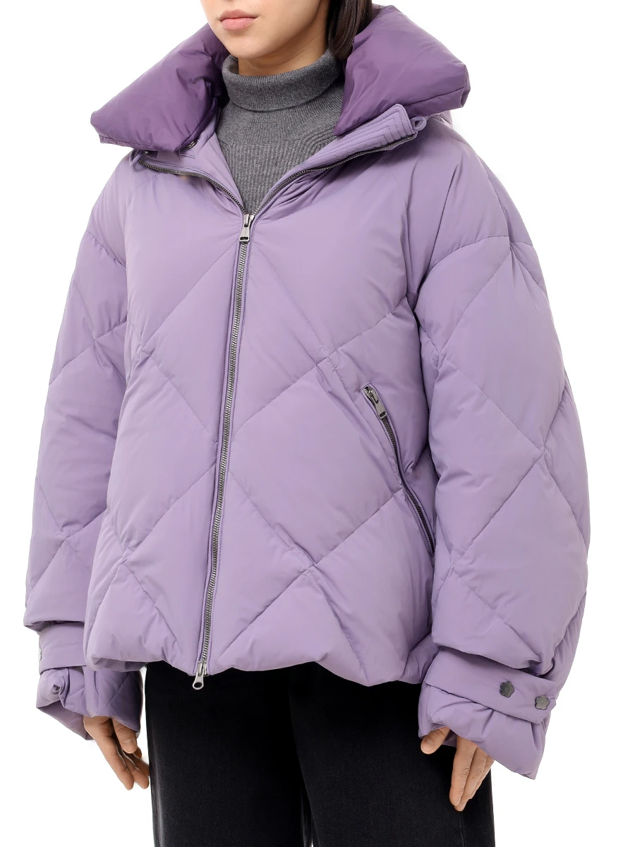 Пуховик стеганый NAUMI 1223SW-1021-A307 Фиолетовый  Фото 4