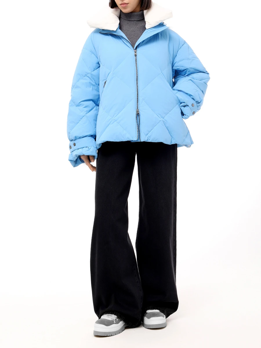 Пуховик стеганый NAUMI 1223SW-1021-A702 Синий  Фото 2