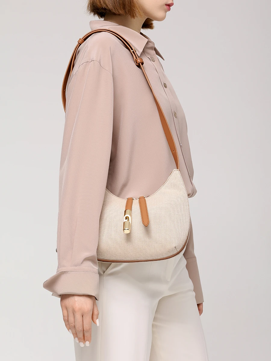 Сумка текстильная FURLA WB01634-BX3542-3331S Бежевый  Фото 2