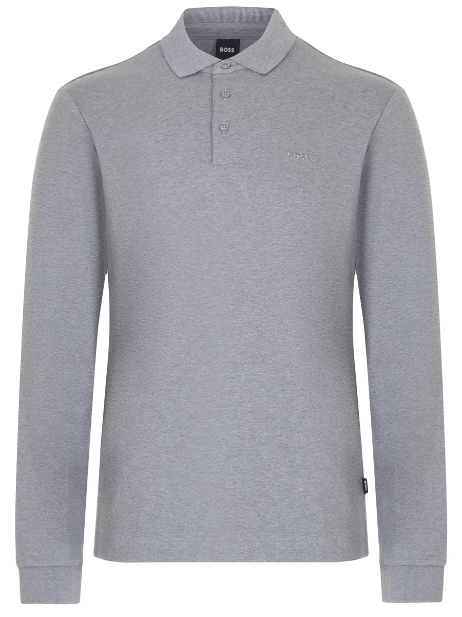 

Поло хлопковое, Серый, 50468392/030