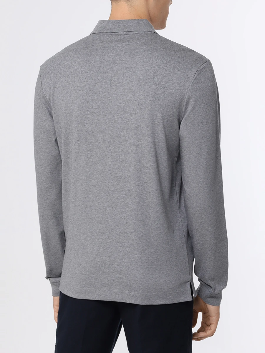 Поло хлопковое BOSS 50468392/030 Серый  Фото 3