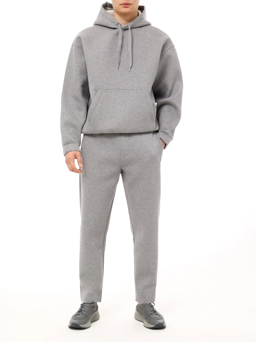 Брюки хлопковые BOSS 50523923/041 Серый  Фото 2