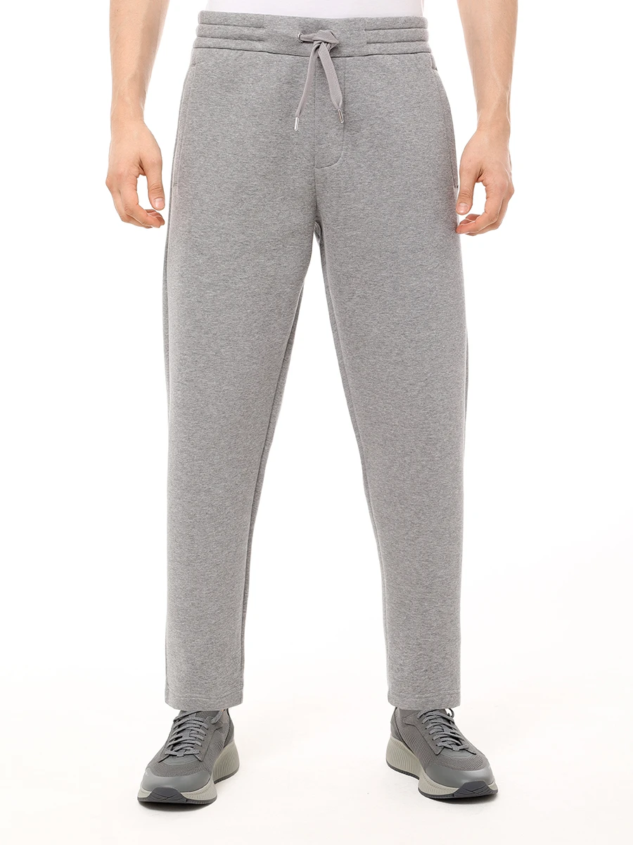 Брюки хлопковые BOSS 50523923/041 Серый  Фото 4