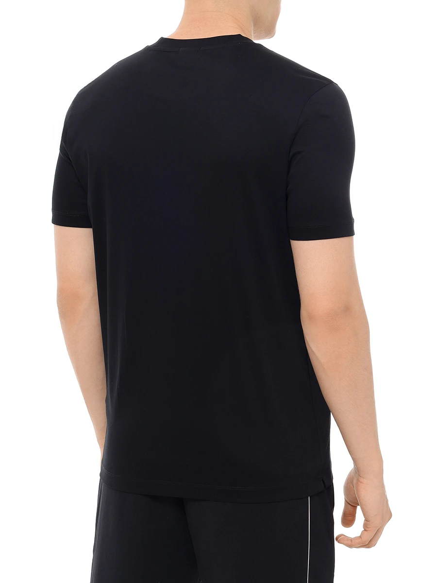 Футболка Slim Fit хлопковая BOSS 50523931/001 Черный  Фото 3