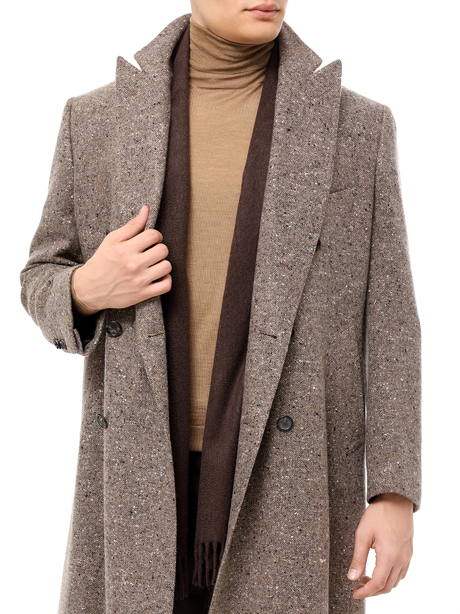 Шарф кашемировый CESARE GATTI 180*40 Коричневый Коричневый  Фото 2