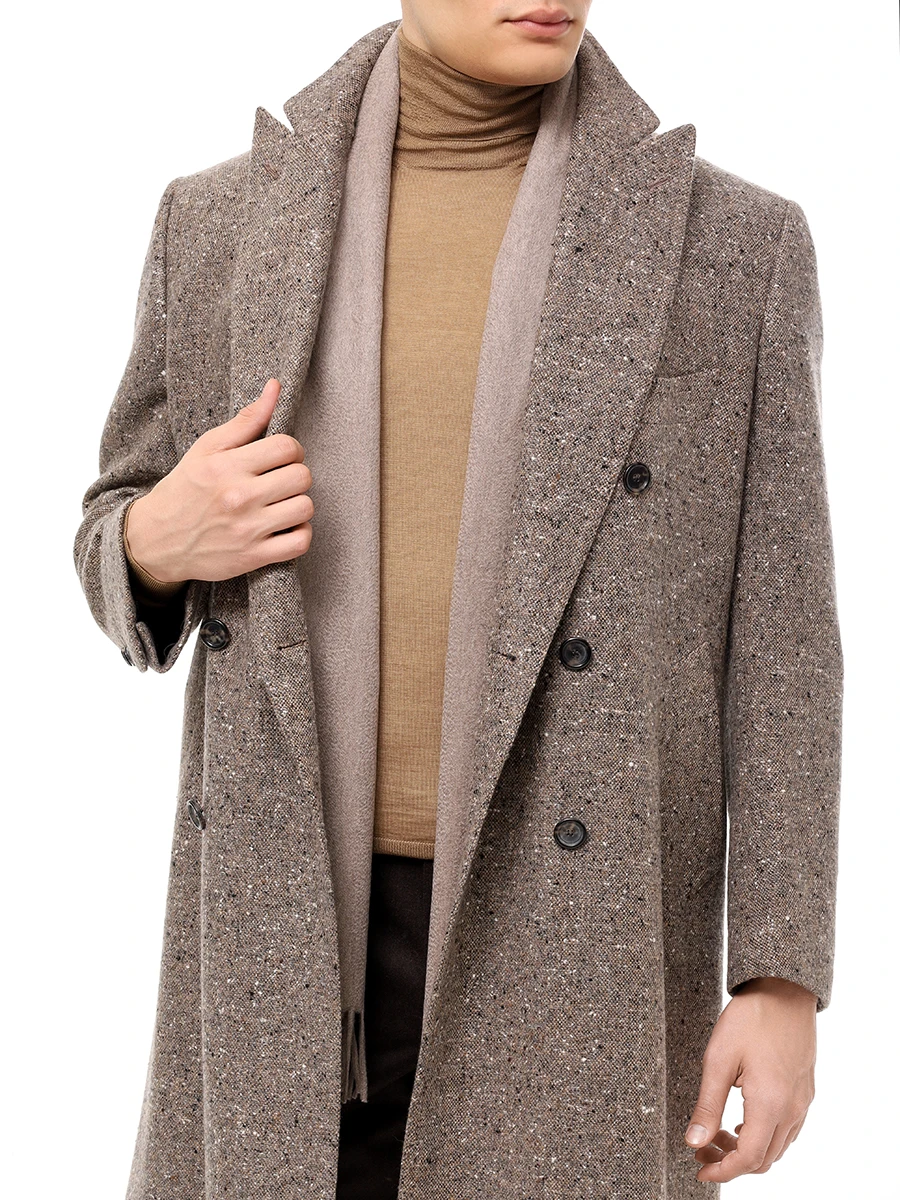 Шарф кашемировый CESARE GATTI 180*75 Темно-бежевый Бежевый  Фото 2