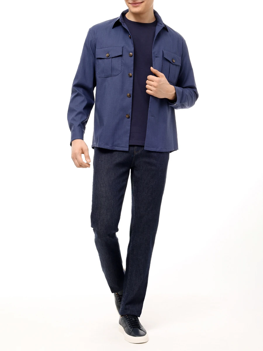 Футболка хлопковая ETRO MRMA0002 AK604B3681 Синий  Фото 2
