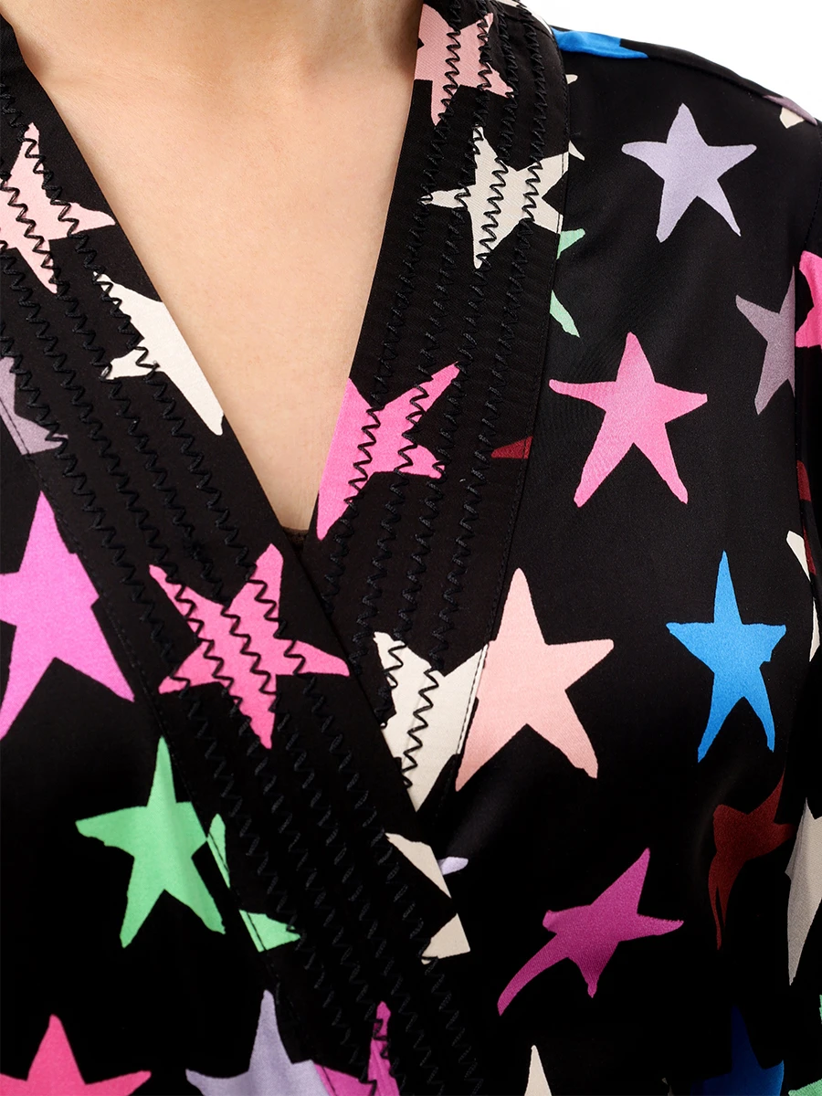 

Халат из вискозы, Черный, L2473801-900