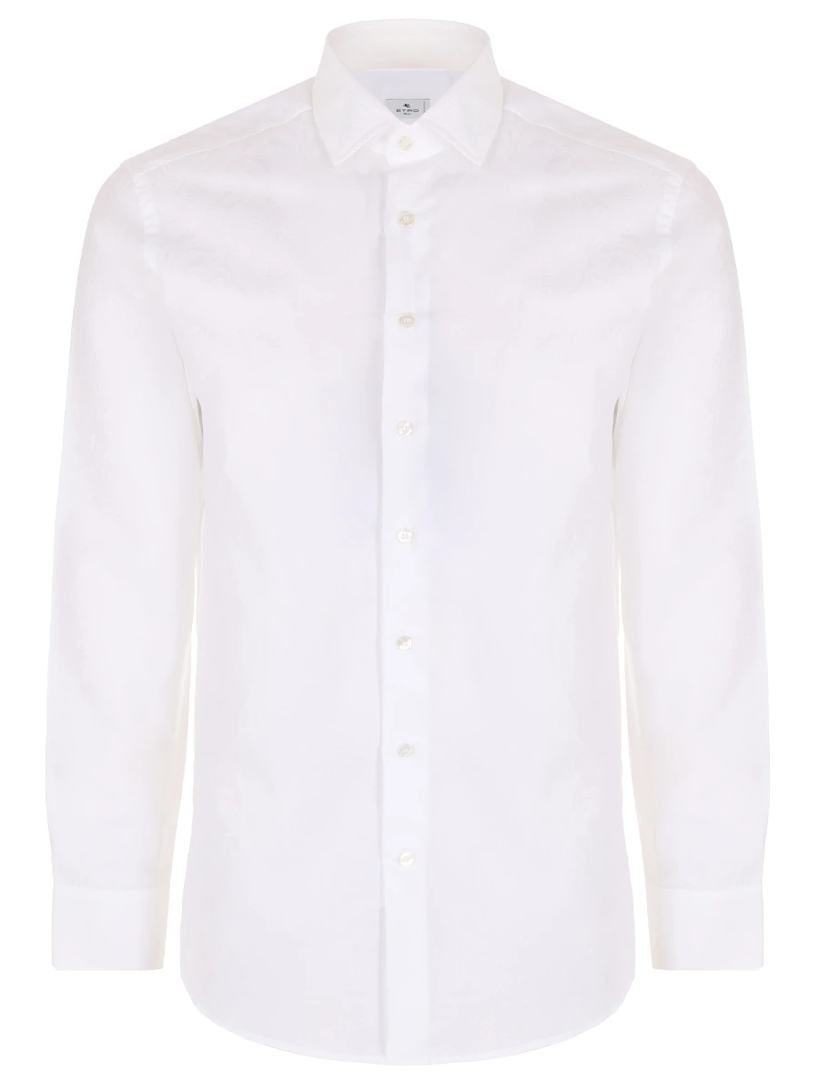 Рубашка Slim Fit хлопковая ETRO MRIB0001 99TJ562W0800 Белый 