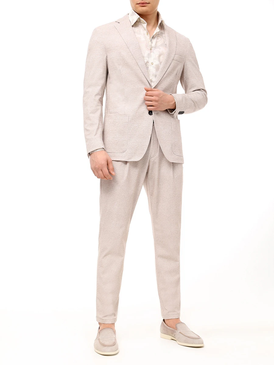Рубашка Slim Fit хлопковая ETRO MRIB0001 99SA5F2X0830 Серый  Фото 2