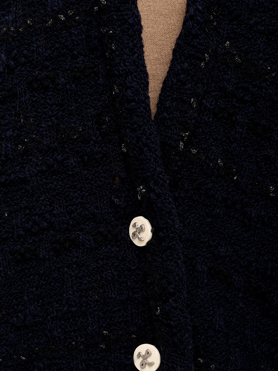 Кардиган хлопковый AND THE BRAND S25-CG037-1004-499 Темно Синий  Фото 5