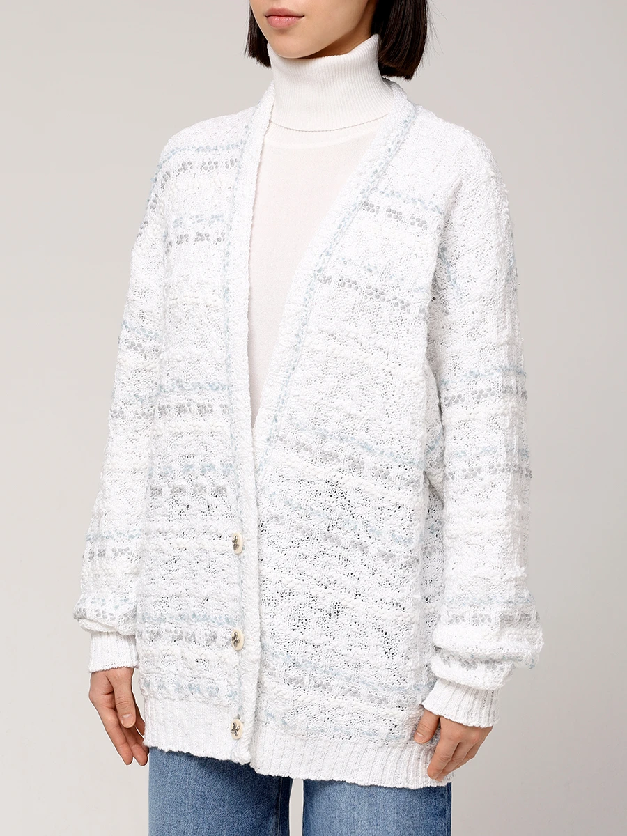 

Кардиган хлопковый, Голубой, S25-CG037-1004-141