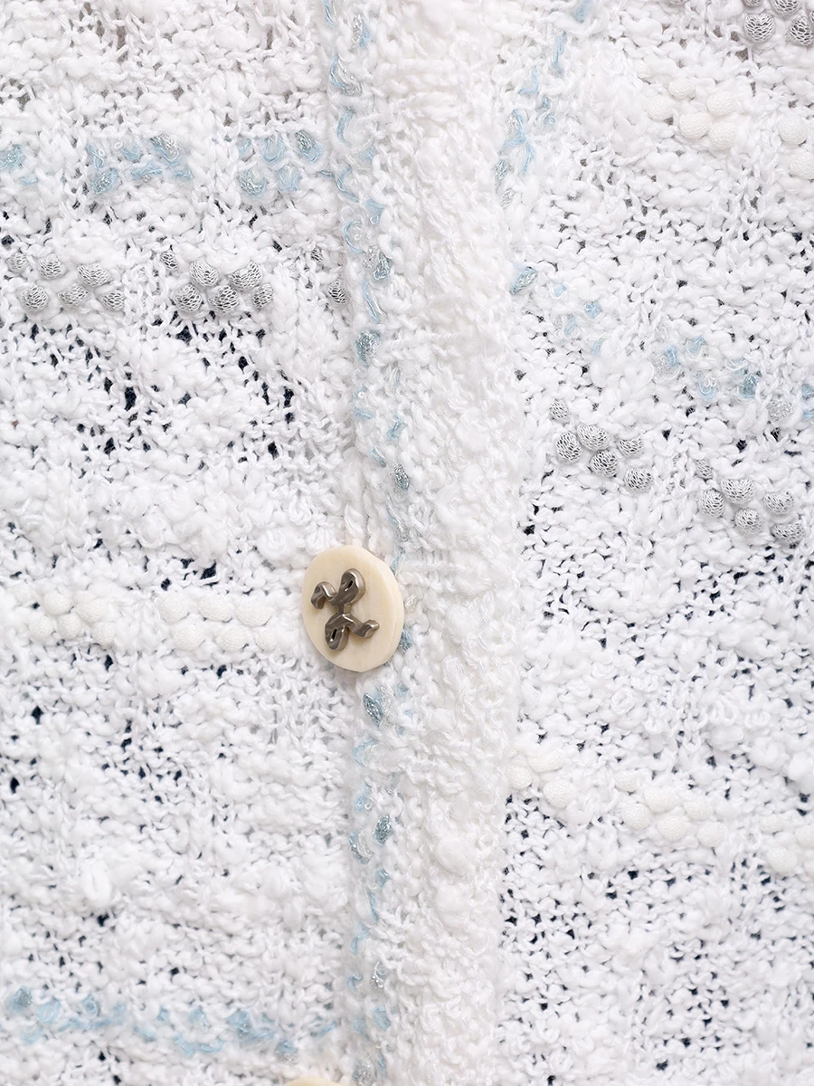 Кардиган хлопковый AND THE BRAND S25-CG037-1004-141 Голубой  Фото 6