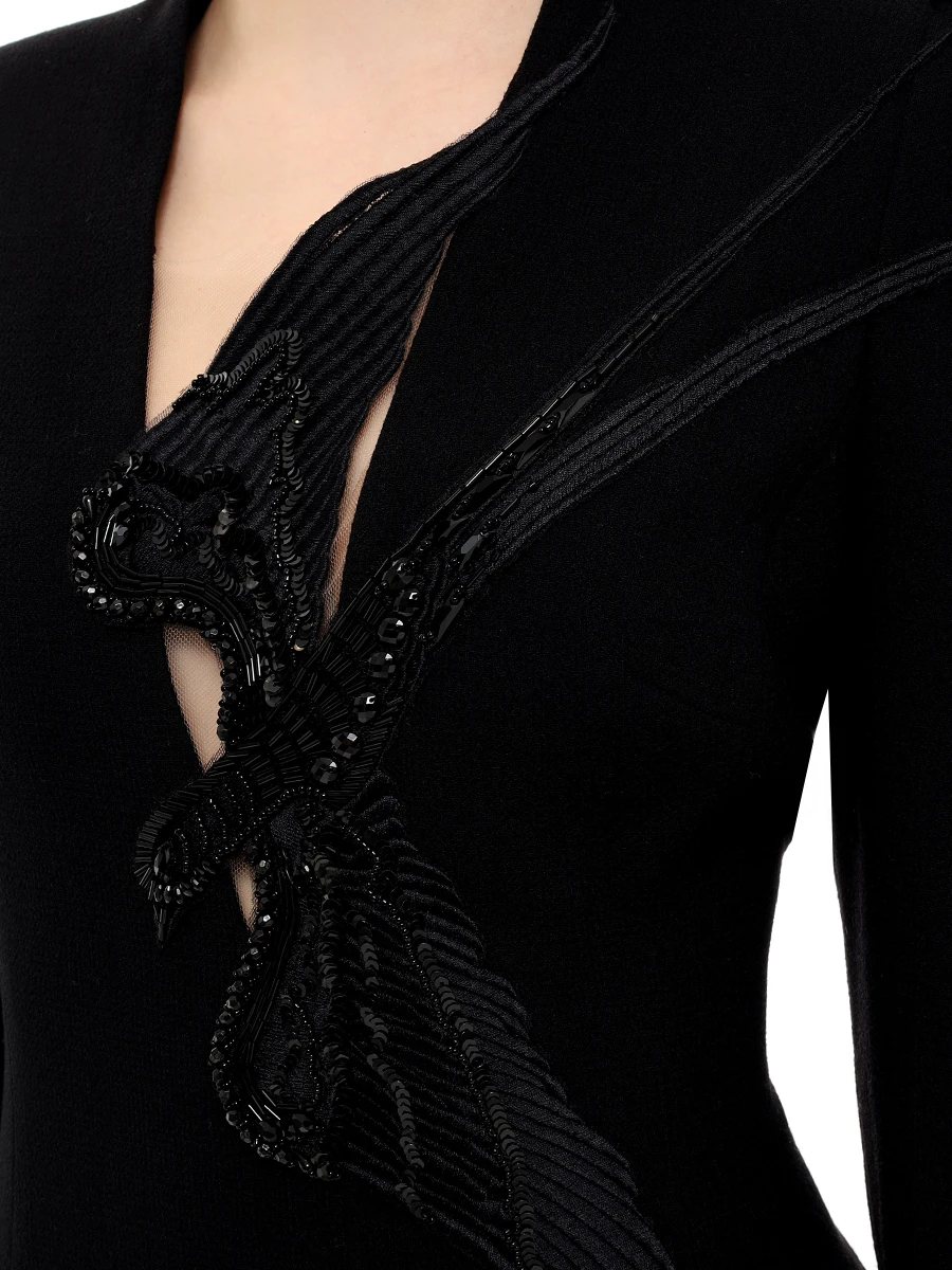 Платье-футляр YANINA Т-2945 Черный  Фото 5